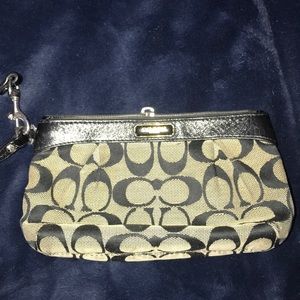 Black coach wristlet
